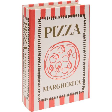 Scatola decorativa a forma di libro rettangolare josh 18x27 cm pizza - Atmosphera créateur d'intérieur (1/2)