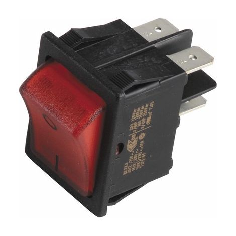 Bipolarer rot leuchtender Schalter - DIFF für De Dietrich: 95325090