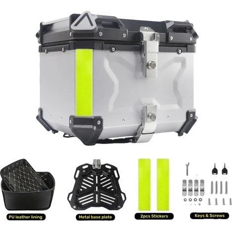 Bauletto per moto, impermeabile, ad accesso rapido con serratura, X-SILVER-45L (1/2)