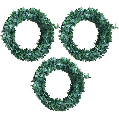 Guirlande de feuilles vertes pour serre-tête, guirlande décorative de 6 pièces en vigne artificielle (1/5)