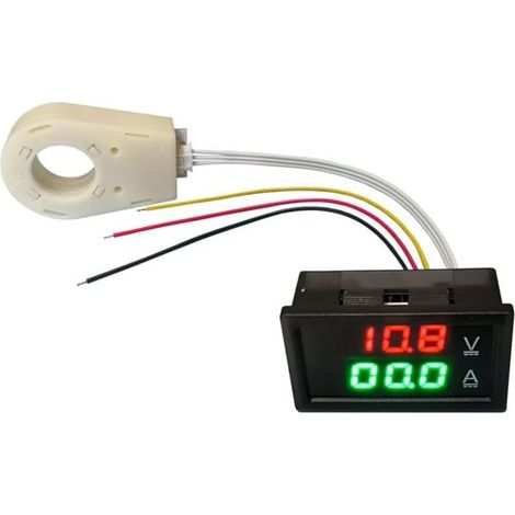 Ampèremètre à Effet Hall, Voltmètre DC 0-300 V 50 A, Moniteur de Batterie, Compteur de Tension de Courant Numérique LED 12 V 24 V 36 V 48 V 60 V pour Voiture (1/5)