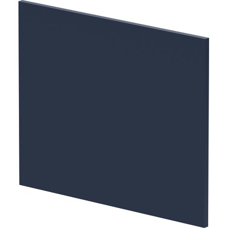 Nuie Arno Square Shower Bath End Panel 520mm H x 680mm W - Satin Midnight Blue (1/2)