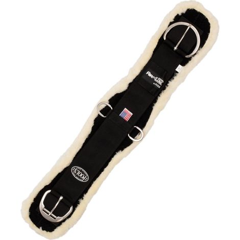 32" = 81 cm, Nero: Sottopancia western airflow comfort con lana sintetica (1/4)