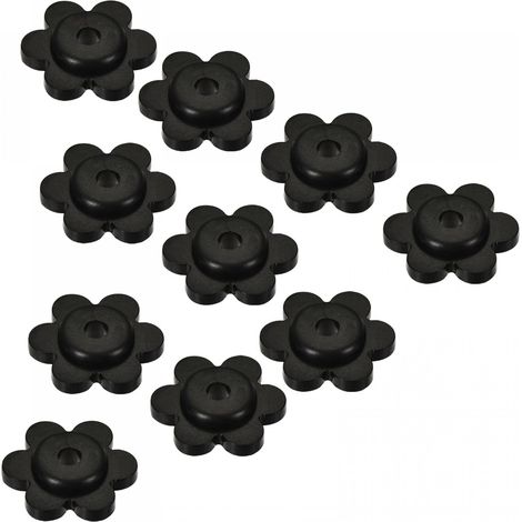 QAZQA Jardin Drapeau Bouchons, Caoutchouc Arrêts Anti-Vent Accessoires Fleur Forme pour Jardin DrapeauStand Poteaux, Noir Paquet de 15 (1/4)