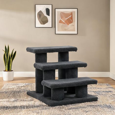 Rampe pour animaux coloris gris 45 x 35 x 34 cm (1/5)