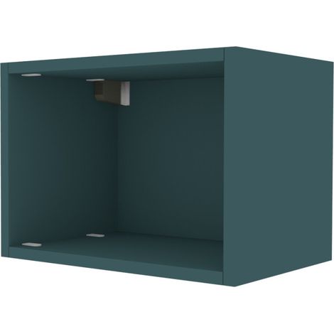 Libreria pensile moderna con schienale - Montaggio facile e veloce - Verde Petrolio