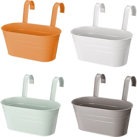 Pots Suspendus en Métal à Double Crochet pour Plantes et Fleurs Décoration de Jardin (1/5)