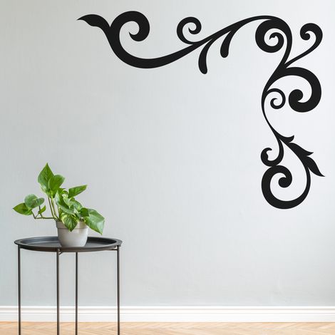 Sticker Mural - Ornement - 117x150 cm - Noir (1/3)