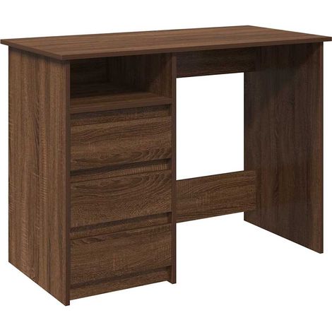 Maison Exclusive - Schreibtisch Braun Eichen-Optik 102x50x75 cm H (1/5)