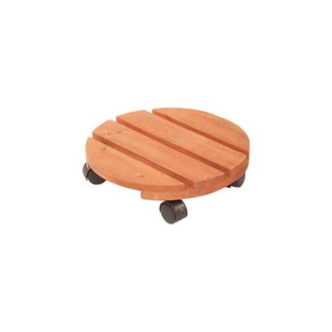PORTAVASO IN LEGNO CON RUOTE- - ø cm.25 - 2 pezzi VETTE