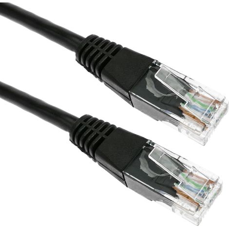 BeMatik - Câble réseau Ethernet UTP Cat.5e noir 1 m (1/5)