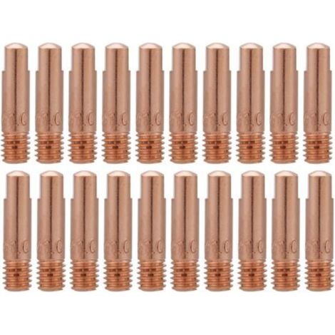 Pack of 20 Copper Contact Nozzles 0.8 mm for MIG/MAG Welding Torch - 15AK Compatible (1/5)