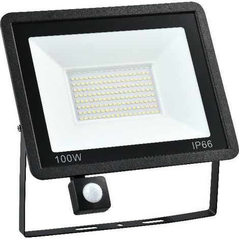 100-W-Außenstrahler mit Bewegungsmelder, 6500 K kaltweißes Licht, 36 superhelle LED-Strahler, 2700 lm, IP66, wasserdichte Außenbeleuchtung mit Bewegungsmelder für Garten, Terrasse und Garage
