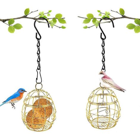 Mangeoire à oiseaux de jardin, nichoir suspendu anti-écureuils pour jardin extérieur (1/4)