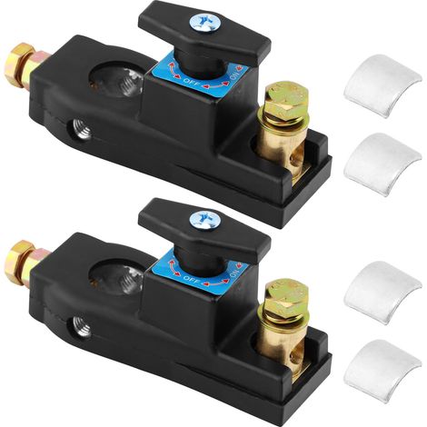 x Batterietrennschalter, 12 V/24 V Batterie-Notschalter, Hochstrom-Stromunterbrechungsschalter für Hauptbatterie, Schnelltrennschalter für Auto-, Wohnmobil- oder Bootsbatterie