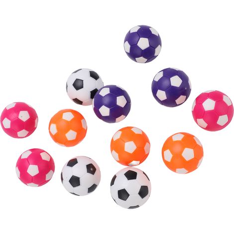 Lot de 12 ballons de football multicolores de rechange pour jeu de baby-foot d'intérieur. (1/5)