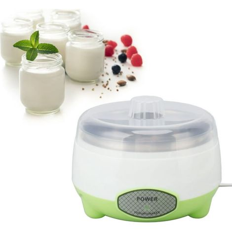 Récipient en acier inoxydable pour yaourtière maison, vert, 15W prise US 110V, 1 pièce (1/5)