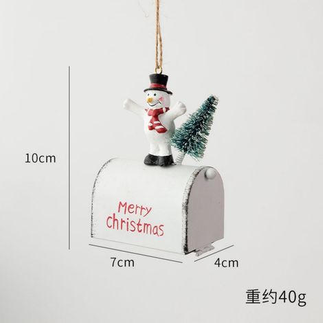 Boîte À Lettres En Fer - Pendule De Décoration De Noël Avec Bouche De Cheval - Thème Père Noël Bonhomme De Neige - Lot De 3