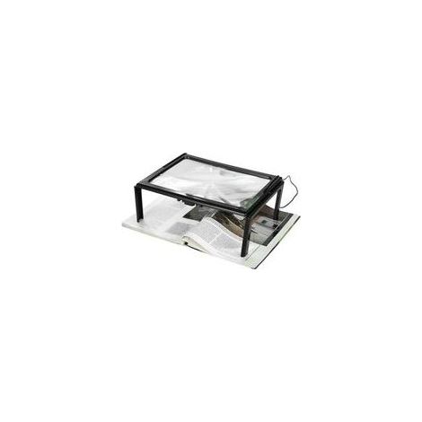 Loupe LED journal pliable ultra mince A4 pleine page loupe loupe lecture loupe loupe avec 3x 4 ampoules LED pour la lecture pour le tricot (1/5)
