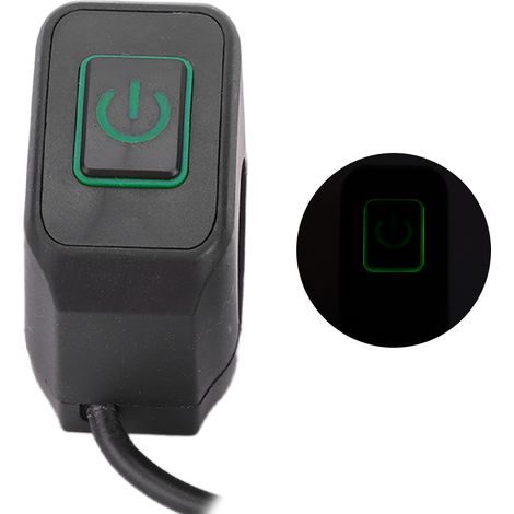 Interrupteur universel étanche 22mm pour guidon moto, bouton de commande phare vert (1/5)