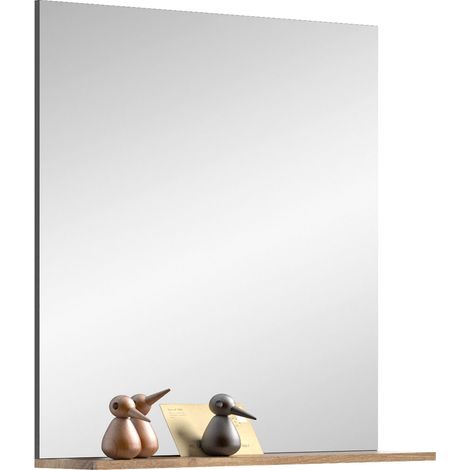 Mason miroir avec étagère chêne décor. (1/4)