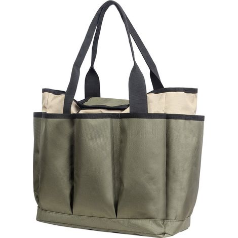 Lntyq Oxford-Stoff-Werkzeugtasche, Gartenwerkzeugtasche zur Aufbewahrung von Gartenwerkzeugen - Grün (1/4)