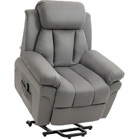 Fauteuil de Relaxation électrique Fauteuil releveur inclinable avec Repose-Pied Ajustable gris (1/5)