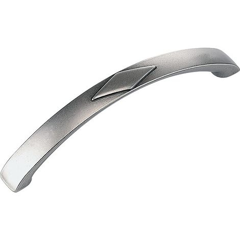 Poignée zinc finition étain - longueur 150 mm entraxe 128 mm - Bracara