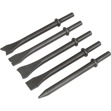 Sealey Air Hammer Chisel Set 5pc 170mm 401 Shank Fits Most Brands SA11C