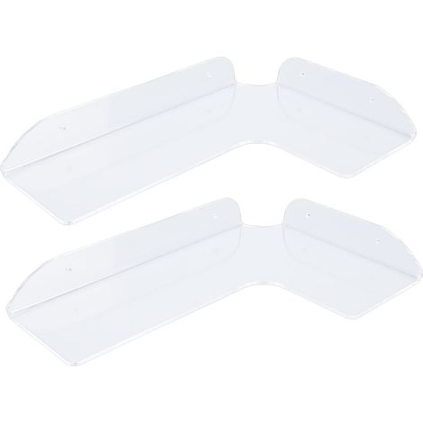 2er-Set Eckregale aus Acryl, transparent, wandmontiert, schwebend, platzsparend, für Bad, Küche, Wohnzimmer, Heimdekoration (1/5)