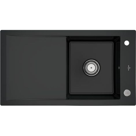 VB flächenbündige Spüle Timeline 50 flat 33072F 865x475mm Rechteck Pure Black