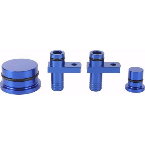 Raccords de réacheminement PCV, raccords de réacheminement PCV bleu pour prise de résonateur de prise de port de réacheminement pour GM Duramax 2004.5-2010 6.6L en alliage d'aluminium. (1/5)