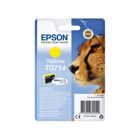 Epson T0714 cartouche d'encre 1 pièce(s) Original Rendement standard Jaune (1/3)