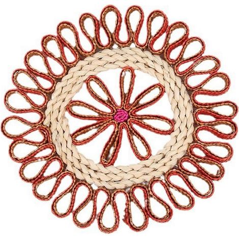 Set de table en paille tressée – Résistant à la chaleur et anti-brûlures – pour protéger votre table à manger (1/5)