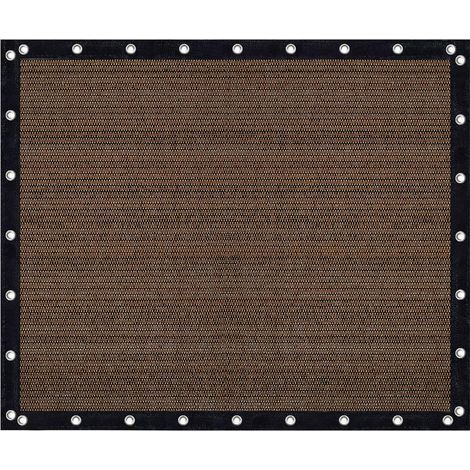pergola (2 x 3 m) Marron Toile d'ombrage perforée pour protection solaire et intimité, idéale pour balcon, terrasse (1/5)