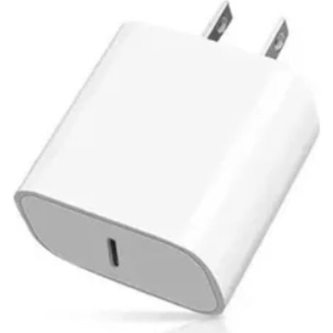 Chargeur USB-C 20 W PD à charge rapide, adaptateur secteur Type-C pour iPhone 12, 11 Pro et X Max, prise US, blanc (1/5)