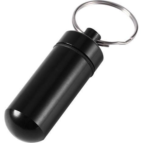 Mini étui à pilules étanche en forme de porte-clés, boîte de rangement pour comprimés, médicaments et flacon de parfum (1/3)