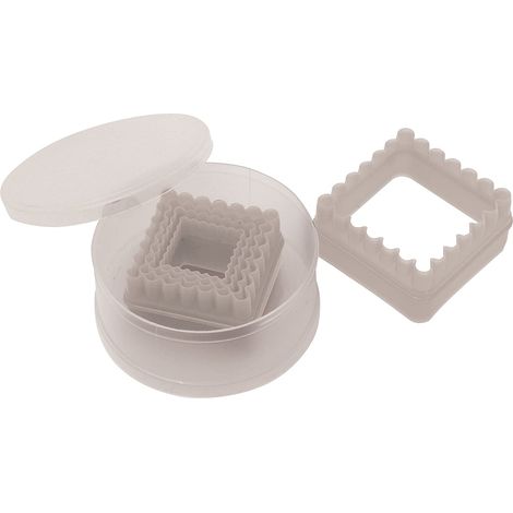 Pedrini set 5 tagliapasta quadrati doppi liscio-festonato,qualità extra