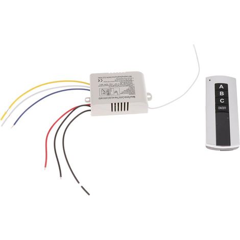 3WayON/OFF 220V-240V Luz Digital Inalámbrico Interruptor De Pared Control Remoto (1/5)