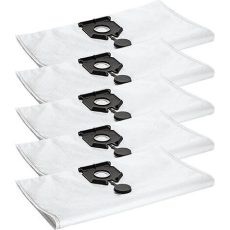 Lot de 5 sacs d'aspirateur compatibles avec Kärcher 2.889-154.0, sacs à poussière non tissés pour aspirateurs NT 30/30L/30L EU2613, filtres de rechange haute capacité