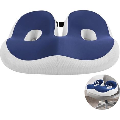 Coussin de Chaise en Mousse Mémoire – Coussin Épais et Antidérapant pour Bureau, Fauteuil, Voiture, Support Lombaire et Coccyx (1/5)