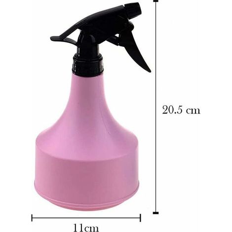 flaconi spray in plastica da 600 ml, vuoti, con erogatore a grilletto, ideali per piante, pulizia, giardinaggio e trattamenti di bellezza (rosa, blu) (1/4)