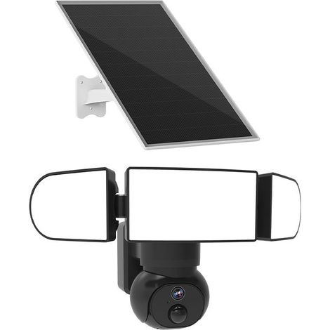 Caméra de Surveillance Solaire 4G avec Projecteur LED Extérieur 1080P HD - Vision Nocturne, Détection de Mouvement, Audio Bidirectionnel, Étanche IP66, Panneau Solaire, Alimentation Batterie, Angle La (1/5)