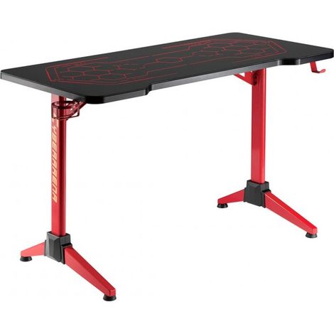 Escritorio de juego NanoRS con leds RGB, negro, grande, 100 kg máx., altura 760 mm, RS163
