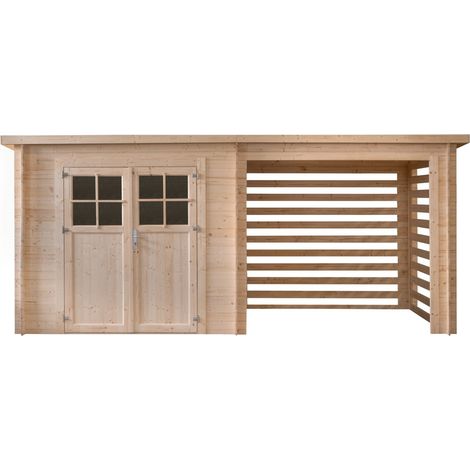 Abri de jardin double espace, 10.5m², 4790 x 2200, ep 19mm, INT046 (1/5)