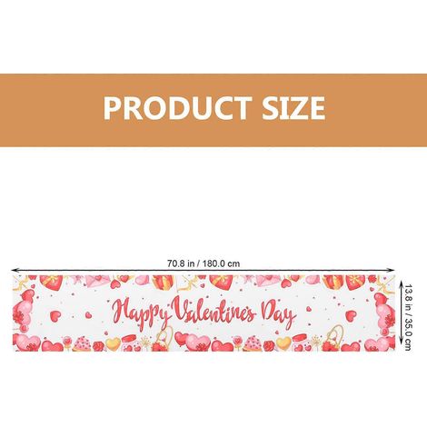 Chemin de table pour la Saint-Valentin, décoration de Saint-Valentin, nappe décorative-180X35CM