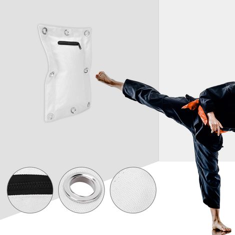 Sac de frappe mural pour arts martiaux : Wing Chun, Boxe, Muay Thai, Sanda avec fermeture éclair