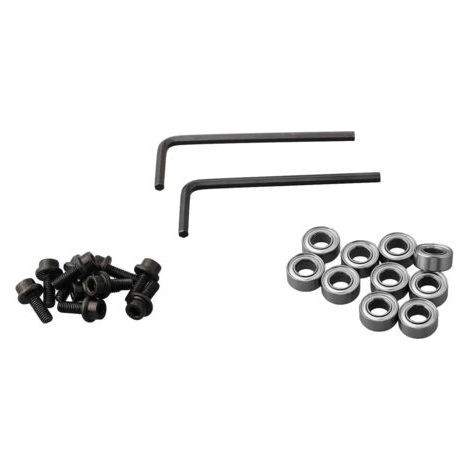 Lot de 10 roulements à billes montés sur le dessus pour fraises de toupie - Roulements en acier avec vis et clé hexagonale - 9,52 mm de diamètre extérieur et 4,96 mm ID - Compatible avec défo