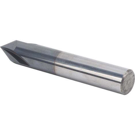 Fraise à chanfreiner 3 dents 60° en acier tungstène pour fraisage et polissage CNC, diamètre 12 x 60° x longueur 75 mm (1/5)