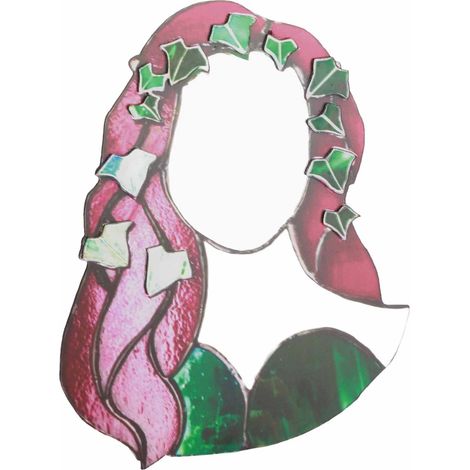 Miroir décoratif en verre à motif de lierre vénéneux pour entrée, chambre ou salle de bain (1/5)